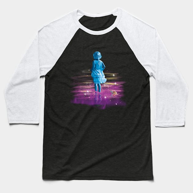 Shores of the Cosmic Ocean Baseball T-Shirt by hereticwear